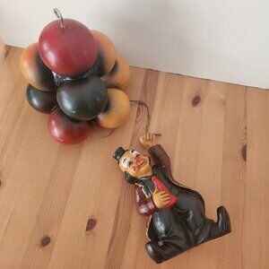 Vintage Resin Hanging Clown and Balloons